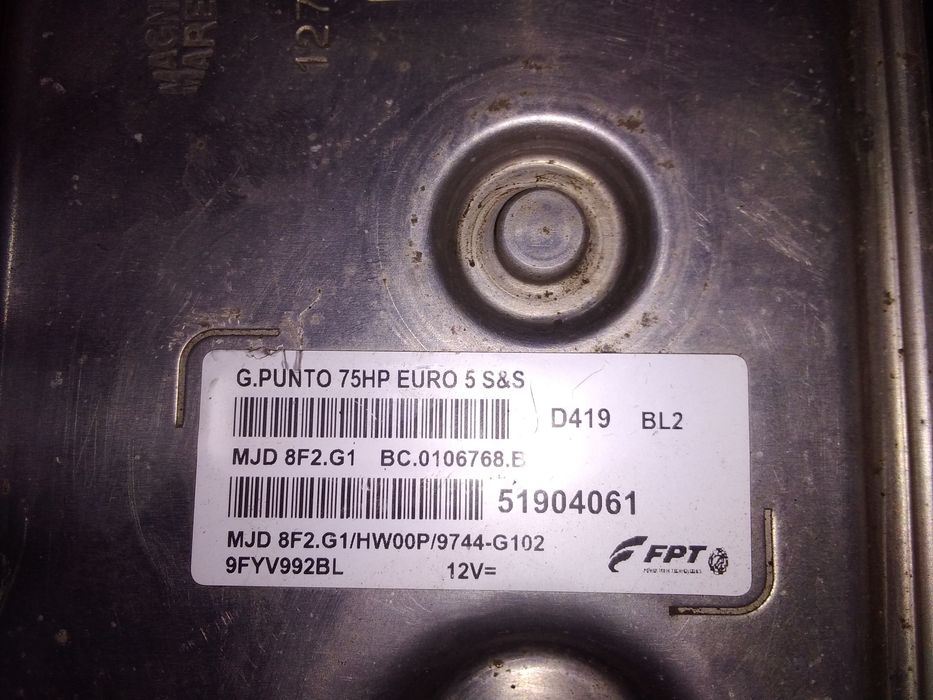 Ecu calculator motor fiat Grandes Punto 1.3 51904061 - imagine 2